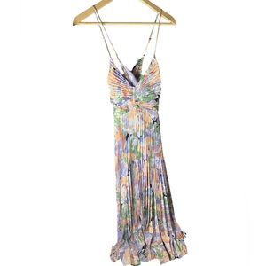 ASTR the Label Blythe Dress Coral Multi Size Small NWOT